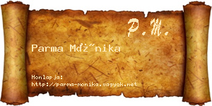 Parma Mónika névjegykártya